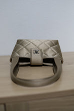 Load image into Gallery viewer, RARE HTF! Chanel Beige Satin Quilted Evening Bag SHW
