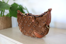 Load image into Gallery viewer, Louis Vuitton Limited Edition Brown Onatah Suede Fleurs PM Bag
