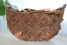 Load image into Gallery viewer, Louis Vuitton Limited Edition Brown Onatah Suede Fleurs PM Bag
