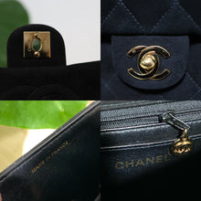 Load image into Gallery viewer, Vintage Chanel Black Suede Square Mini Classic Flap 24K GHW
