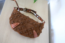 Load image into Gallery viewer, Louis Vuitton Limited Edition Brown Onatah Suede Fleurs PM Bag
