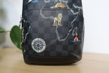 Load image into Gallery viewer, Louis Vuitton Damier Graphite World Map Avenue Sling Backpack
