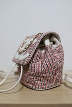 Load image into Gallery viewer, Chanel Tweed CC Mania Backpack Black Red White GHW
