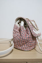 Load image into Gallery viewer, Chanel Tweed CC Mania Backpack Black Red White GHW
