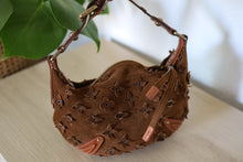 Load image into Gallery viewer, Louis Vuitton Limited Edition Brown Onatah Suede Fleurs PM Bag
