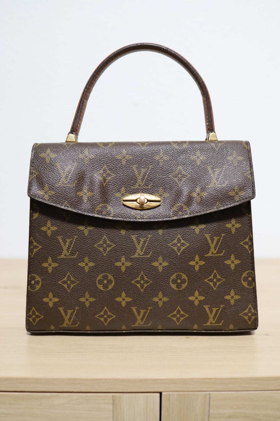 Authentic Louis Vuitton Monogram Malesherbes Hand Bag