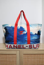 Load image into Gallery viewer, Chanel 2002 Canvas Chanel Wave Surf Collection XXL Shoulder Tote Bag
