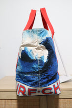 Load image into Gallery viewer, Chanel 2002 Canvas Chanel Wave Surf Collection XXL Shoulder Tote Bag
