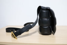 Load image into Gallery viewer, Bottega Veneta Black Small Padded Cassette Shoulder Crossbody Bag Gold Hardware
