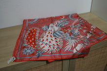 Load image into Gallery viewer, Brand New Hermes Silk Le Sacre Des Saison Scarf 90 Vieux Rose Gris Bleute Orange
