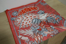 Load image into Gallery viewer, Brand New Hermes Silk Le Sacre Des Saison Scarf 90 Vieux Rose Gris Bleute Orange
