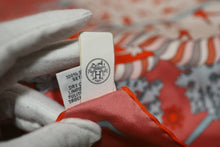 Load image into Gallery viewer, Brand New Hermes Silk Le Sacre Des Saison Scarf 90 Vieux Rose Gris Bleute Orange
