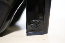 Load image into Gallery viewer, Chanel Black Leather Mary Jane Pumps Size 37.5
