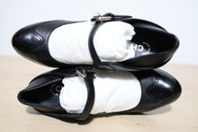 Load image into Gallery viewer, Chanel Black Leather Mary Jane Pumps Size 37.5
