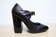 Load image into Gallery viewer, Chanel Black Leather Mary Jane Pumps Size 37.5
