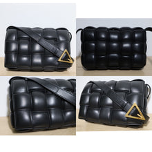 Load image into Gallery viewer, Bottega Veneta Black Small Padded Cassette Shoulder Crossbody Bag Gold Hardware
