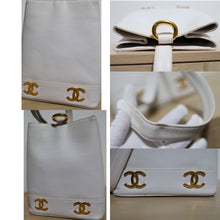 Load image into Gallery viewer, Chanel Vintage Caviar White Bucket Shoulder Bag 24K Gold Hardware
