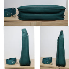 Load image into Gallery viewer, RARE TGM! Hermes Taurillon Clemence Evelyne TGM Malachite Crossbody Bag
