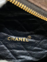 Load image into Gallery viewer, Vintage Chanel Brown Suede Medallion Fanny Belt Bum Bag Gold Hardware
