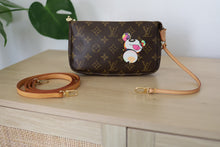 Load image into Gallery viewer, Authentic Louis Vuitton Limited Edition Takashi Murakami Panda Monogram Pochette Bag
