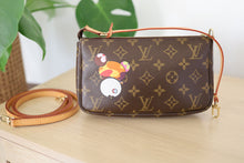 Load image into Gallery viewer, Authentic Louis Vuitton Limited Edition Takashi Murakami Panda Monogram Pochette Bag
