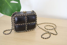 Load image into Gallery viewer, RARE GHW! Chanel Chain Frame CC Box Minaudiere Calfskin Mini Clutch Crossbody Bag
