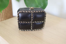 Load image into Gallery viewer, RARE GHW! Chanel Chain Frame CC Box Minaudiere Calfskin Mini Clutch Crossbody Bag
