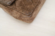 Load image into Gallery viewer, Authentic Vintage Chanel Classic Square Mini Brown Suede Flap Bag 24K GHW
