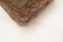 Load image into Gallery viewer, Authentic Vintage Chanel Classic Square Mini Brown Suede Flap Bag 24K GHW
