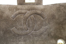 Load image into Gallery viewer, Authentic Vintage Chanel Classic Square Mini Brown Suede Flap Bag 24K GHW
