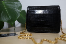 Load image into Gallery viewer, Vintage Chanel REAL Crocodile Skin Mini CC Square Flap 24K Gold Hardware
