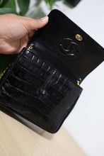 Load image into Gallery viewer, Vintage Chanel REAL Crocodile Skin Mini CC Square Flap 24K Gold Hardware
