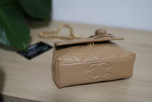 Load image into Gallery viewer, Chanel Beige Quilted Lambskin Leather Mini Camellia Flower Shoulder Bag
