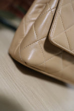 Load image into Gallery viewer, Chanel Beige Quilted Lambskin Leather Mini Camellia Flower Shoulder Bag
