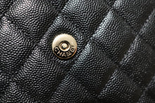 Load image into Gallery viewer, Authentic Chanel Black Caviar Quilted Square Wallet On Chain WOC Crossbody Bag
