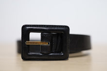 Load image into Gallery viewer, Vintage Chanel Black Leather or Belt Bag Spare Part GHW Size 85 / 34
