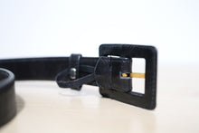 Load image into Gallery viewer, Vintage Chanel Black Leather or Belt Bag Spare Part GHW Size 85 / 34
