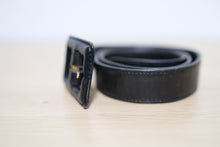 Load image into Gallery viewer, Vintage Chanel Black Leather or Belt Bag Spare Part GHW Size 85 / 34
