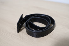 Load image into Gallery viewer, Vintage Chanel Black Leather or Belt Bag Spare Part GHW Size 85 / 34
